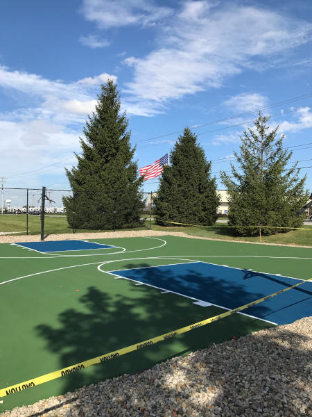 city basketball court installation