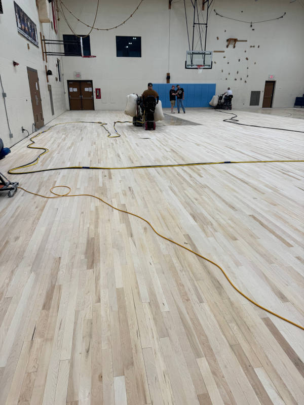 gym floor sanding