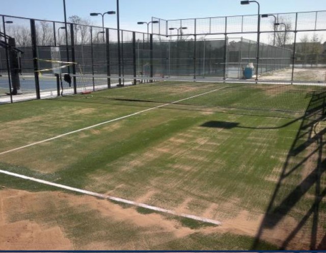 new padel court installation