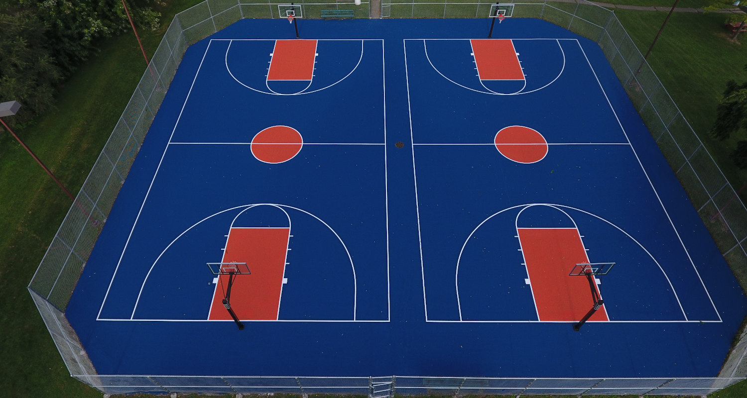 New Basketball courts installed