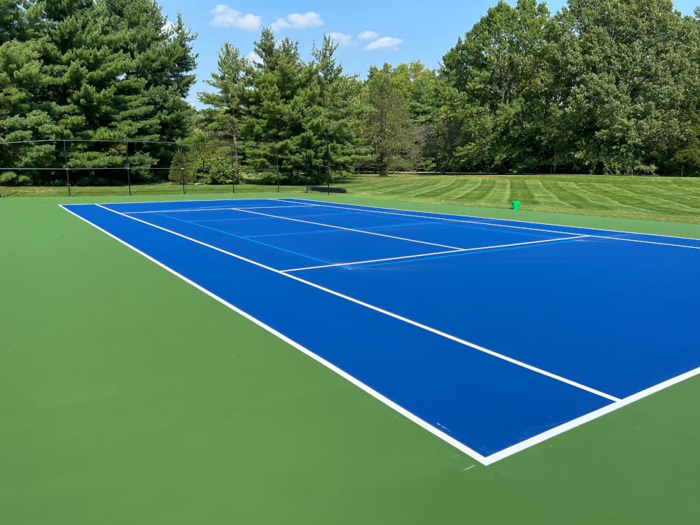 new backyard tennis court