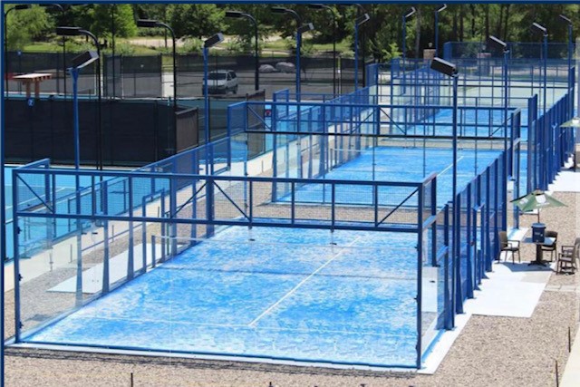 Padel courts in a public parkin in Indiana
