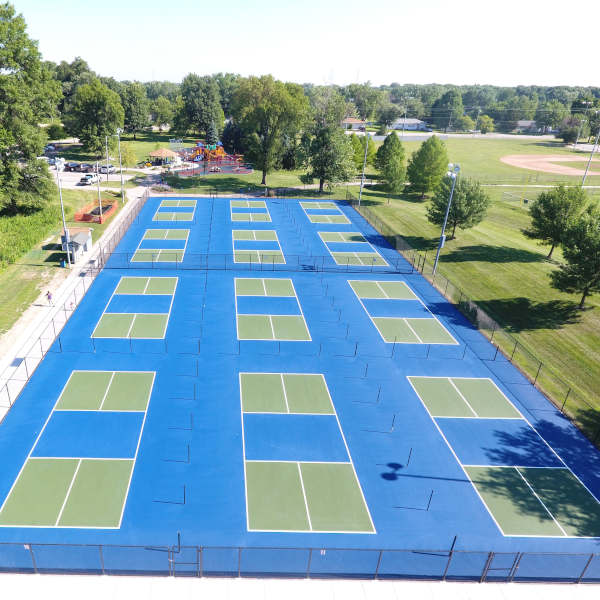 Nine new pickle ball courts installed in local park