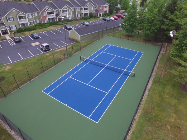 New single tennis court in condo complex